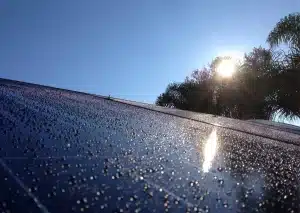 panneau solaire pluie