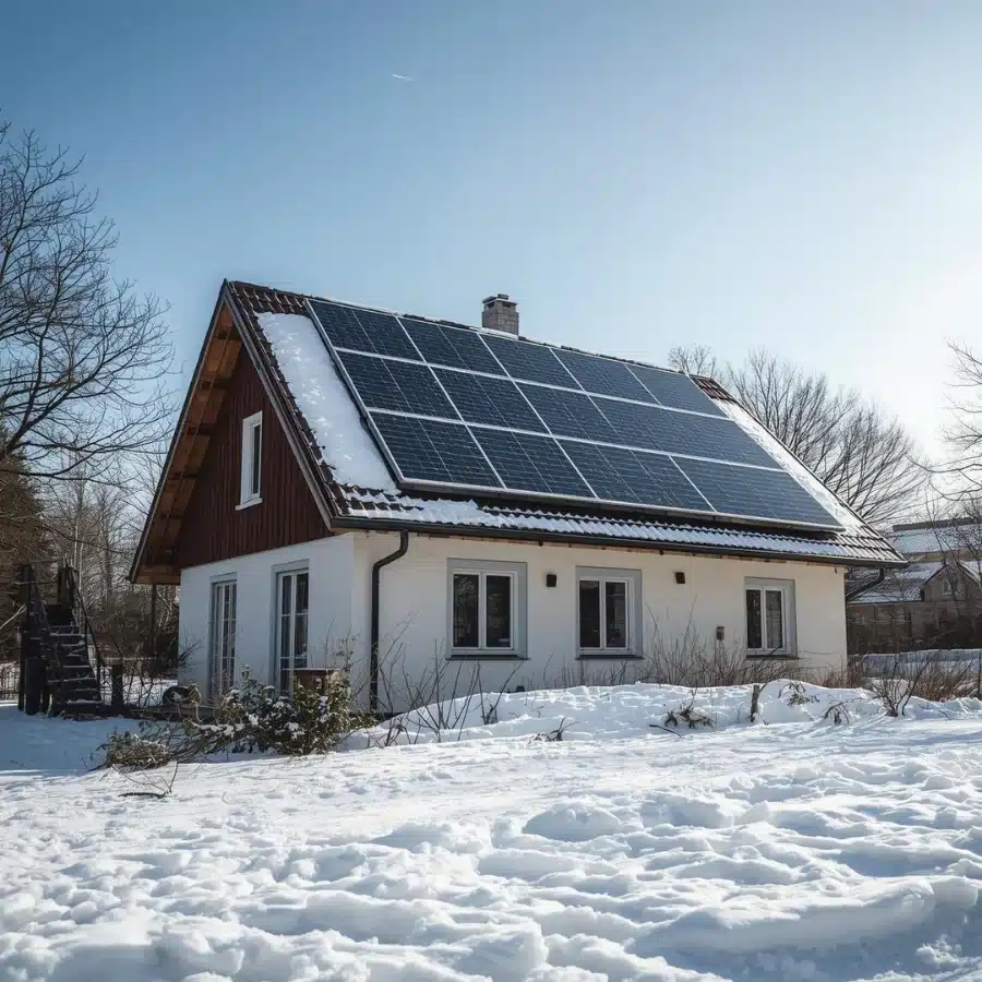 rendement panneaux solaires hivernal